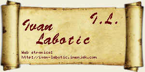 Ivan Labotić vizit kartica
